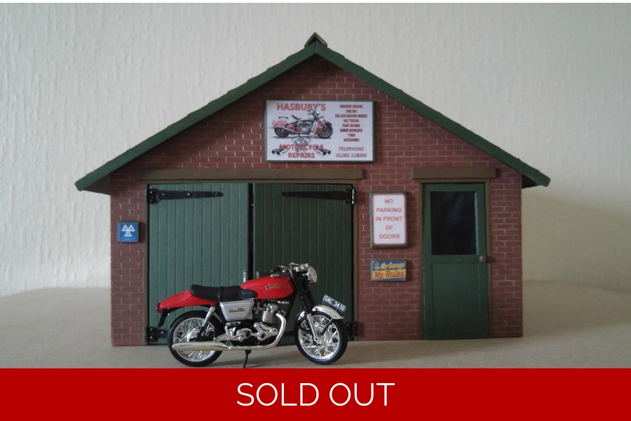 Hasbury's Motorcycle Repairs Workshop G Scale